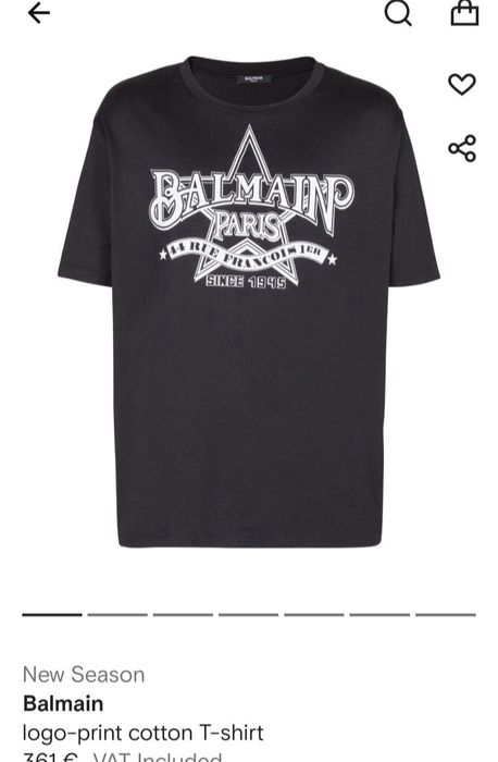 НАМАЛЕНИЕ! Оригинална мъжка тениска Balmain- Размер Л - 100% памук