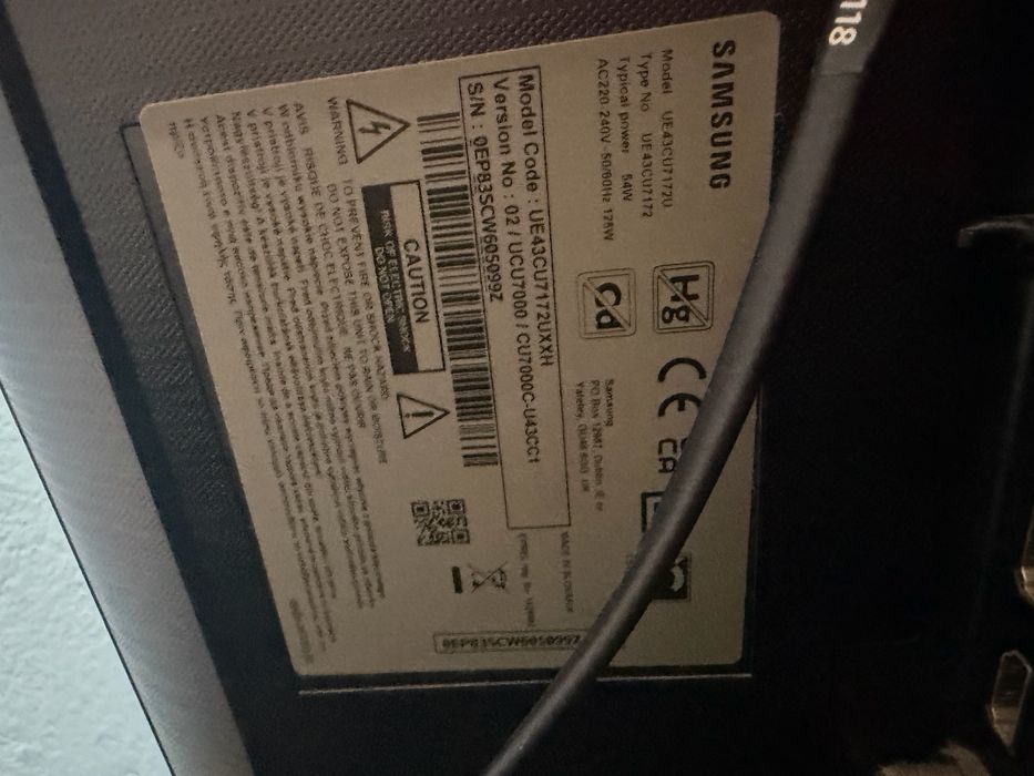 Vand Samsung UE43CU7172U