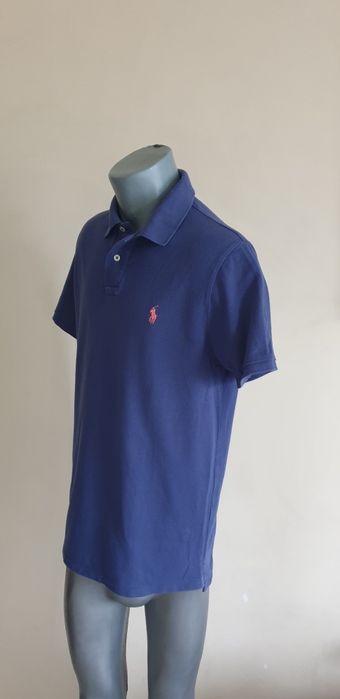 POLO Ralph Lauren Pique Cotton Custom Slim Fit L ОРИГИНАЛ! Мъж Тениска