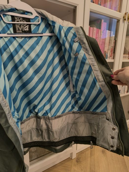 Geaca noua ski sau snowboard, Volcom, XS, verde army