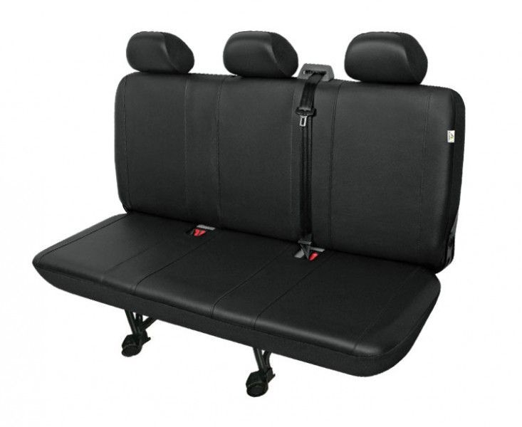 Husa bancheta cu trei locuri Practical DV3 Split Trafic imitatie piele neagra, pentru Nissan Primastar I, Opel Vivaro, Renault Trafic, cu bancheta