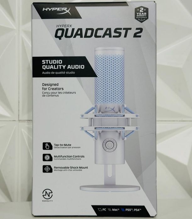 Hyperx quadcast 2 white Микрофон Проводной
