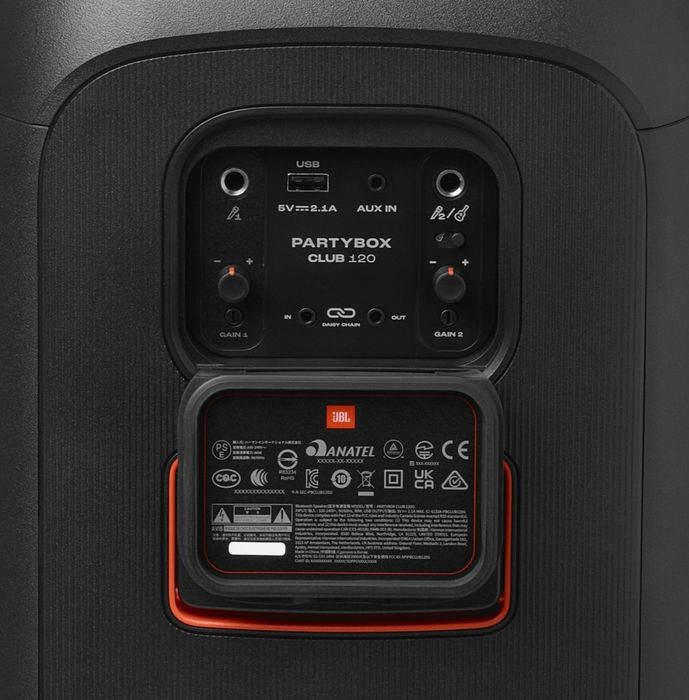 JBL Partybox Club 120, 160W RMS, Baterie detasabila, IPX4, Auracast