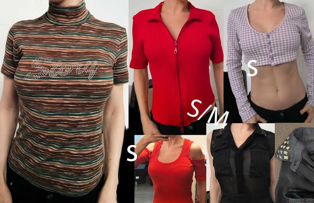 Дамски блузи и тениски (H&M и други) - размер S/M