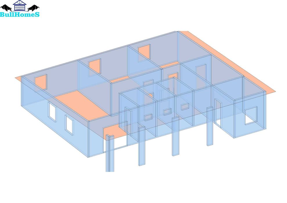 Къща,Бунгало,Бунгала,Сглобяеми къщи,Преместваеми,Модулни,Жилищни-126м²