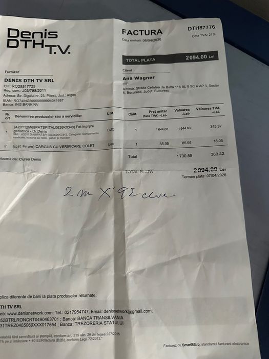 Pat medical mecanic reglabil ingrijire varstnic