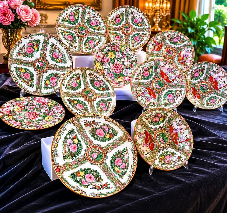 Колекция 11  китайски чинии Macao FAMILLIE ROSE