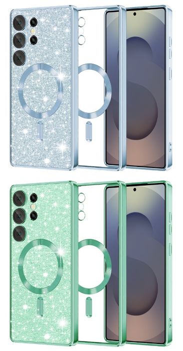 Samsung Galaxy S25 Ultra S25+ S25/ Glitter MagSafe Лукс силиконов кейс