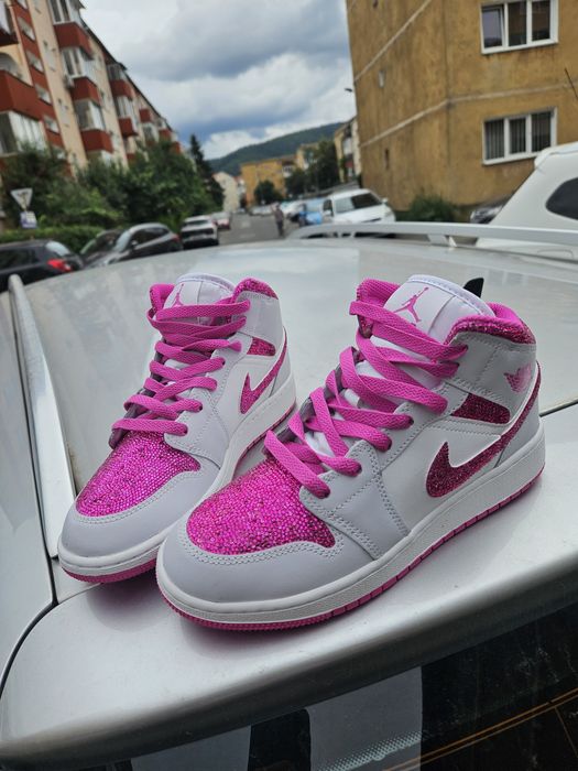 Air Jordan Mid Laser Fuchsia Custom