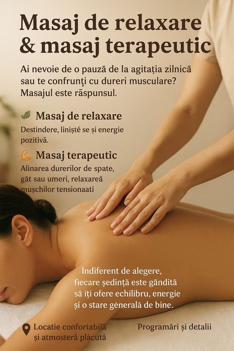 Masaj de relaxare si terapeutic