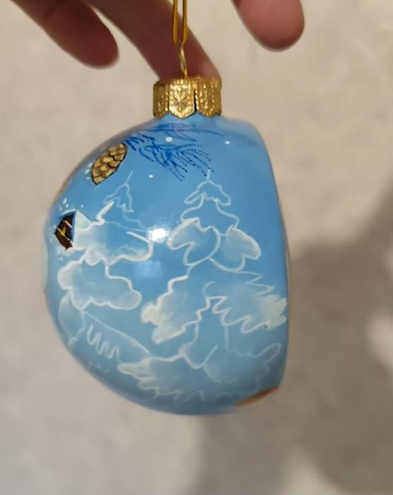 Игрушка ёлочная "Снегирь на рябине"