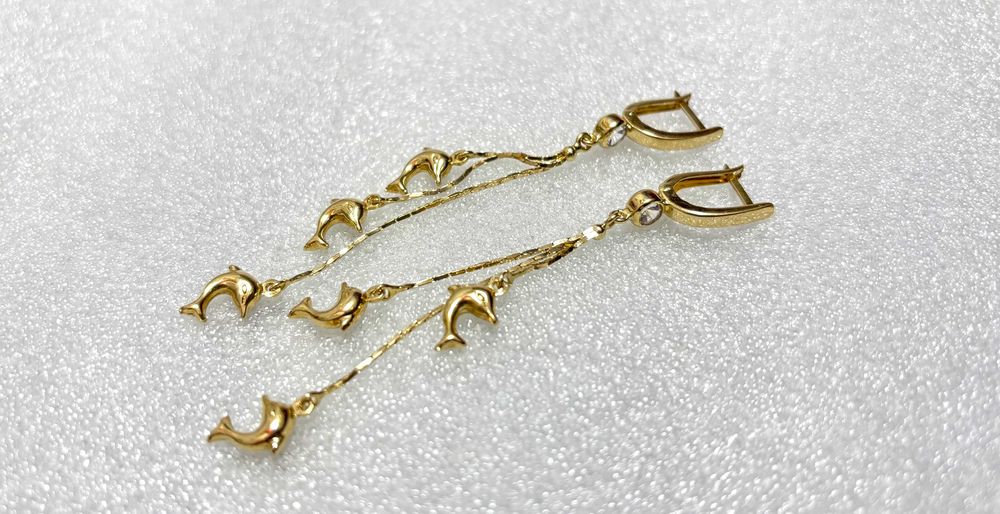 Дамски Златни Обеци- 14К (проба 585) /88€ на грам/