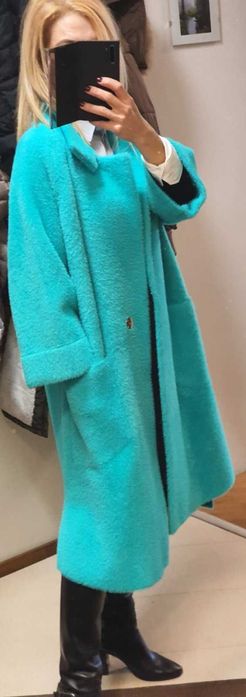 Дамско палто тип халат в бонбонен цвят