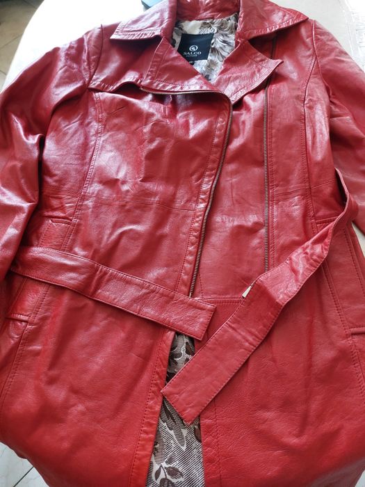 Женский кожанный пиджак (46-48)