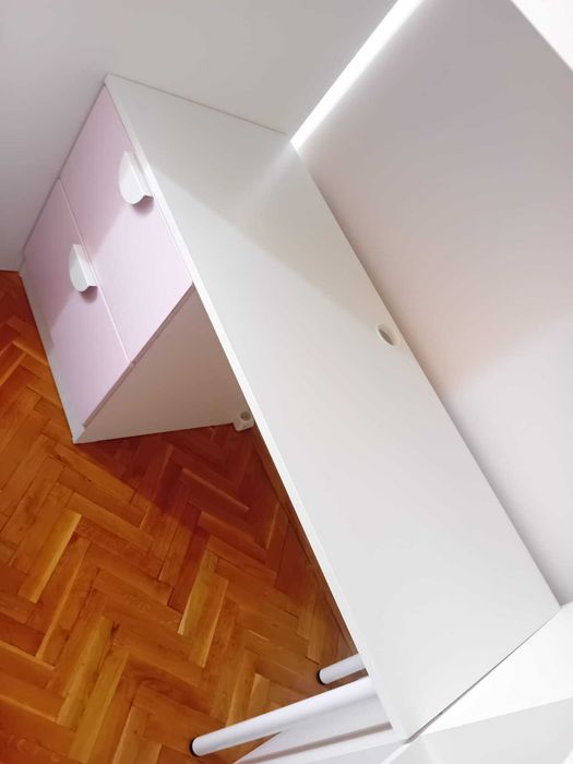 Двуетажно легло Легло-надстройка IKEA розово