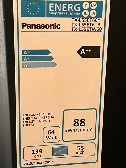 Продавам телевизор Panasonic Viera 55” Smart TV – Full HD, 3D