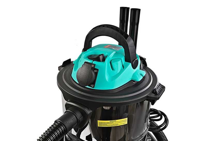 Промышленный пылесос 20л. 1400Вт. Защита. Доп Розетка. Шл 2,5 Каб 3,5.