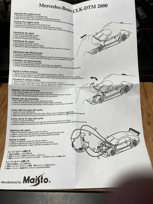 Колекционерки модел метална количка MAISTO MERCEDES CLK DTM 2002г