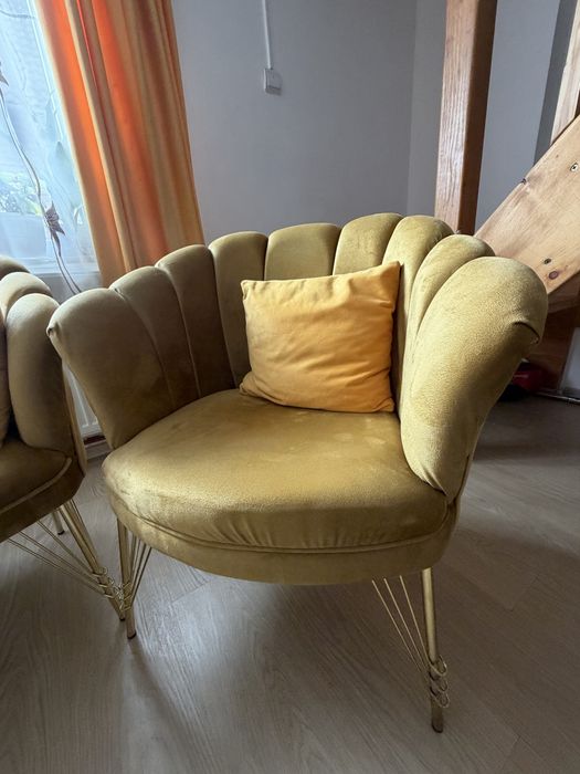 Canepa cu doua scaune,culoare galben