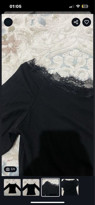 лонгслив черного цвета