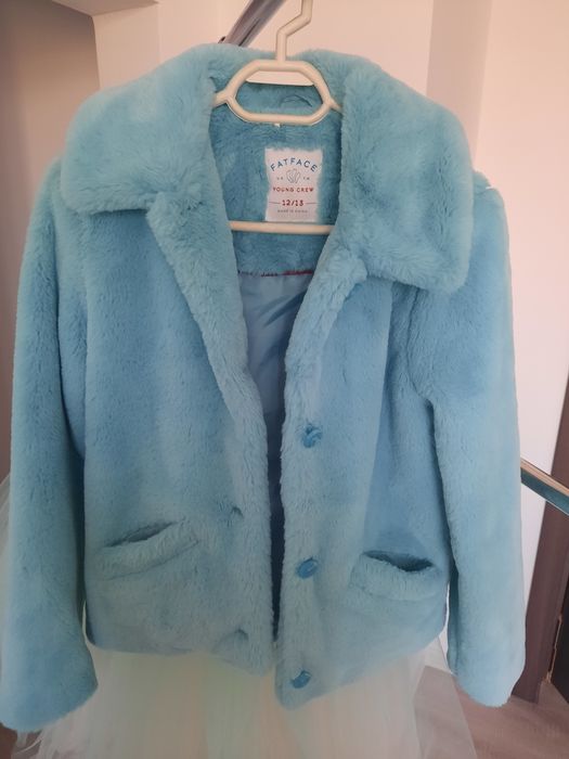 Blană artificiala turcoaz