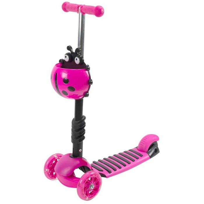 Trotineta 3 roti silicon cu lumini reglabila