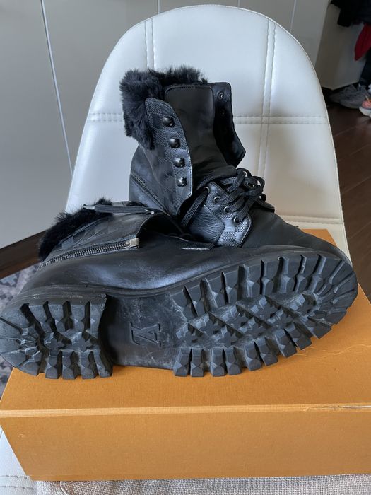 Ghete Louis VuittonTibet Combat 2 Way Damier Infini Leather Men Boots