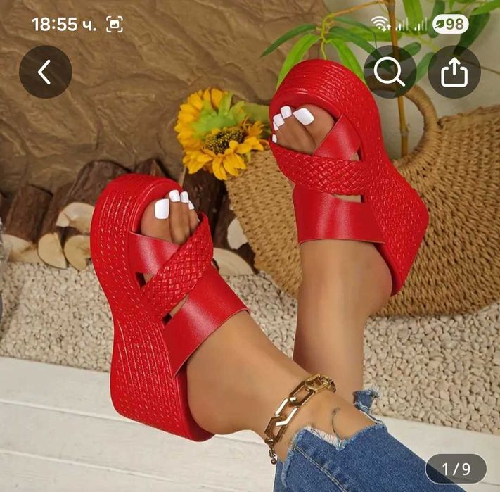 Дамски обувки платформа 39