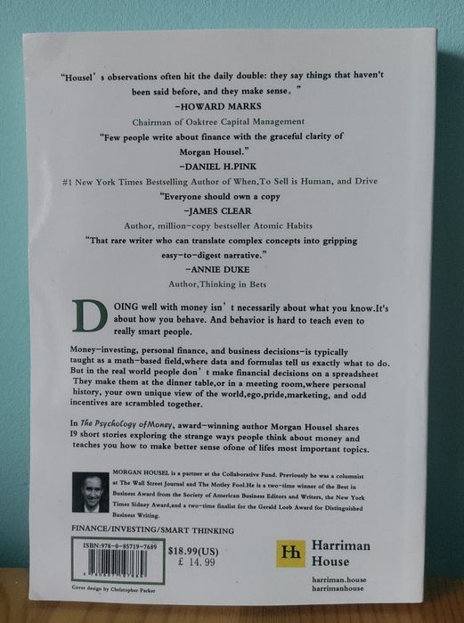 The psychology of money - книга на английски език в отлично състояние!