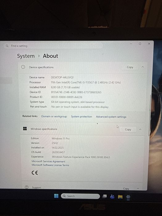 Laptop asus gri