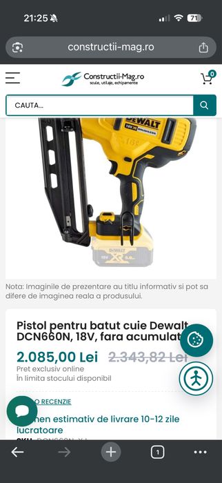 Pistol cuie Dewalt 2026