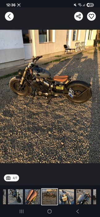 Urgent Motocicletă Custom Unicat – Înmatriculată – Bază Yamaha Virago 535