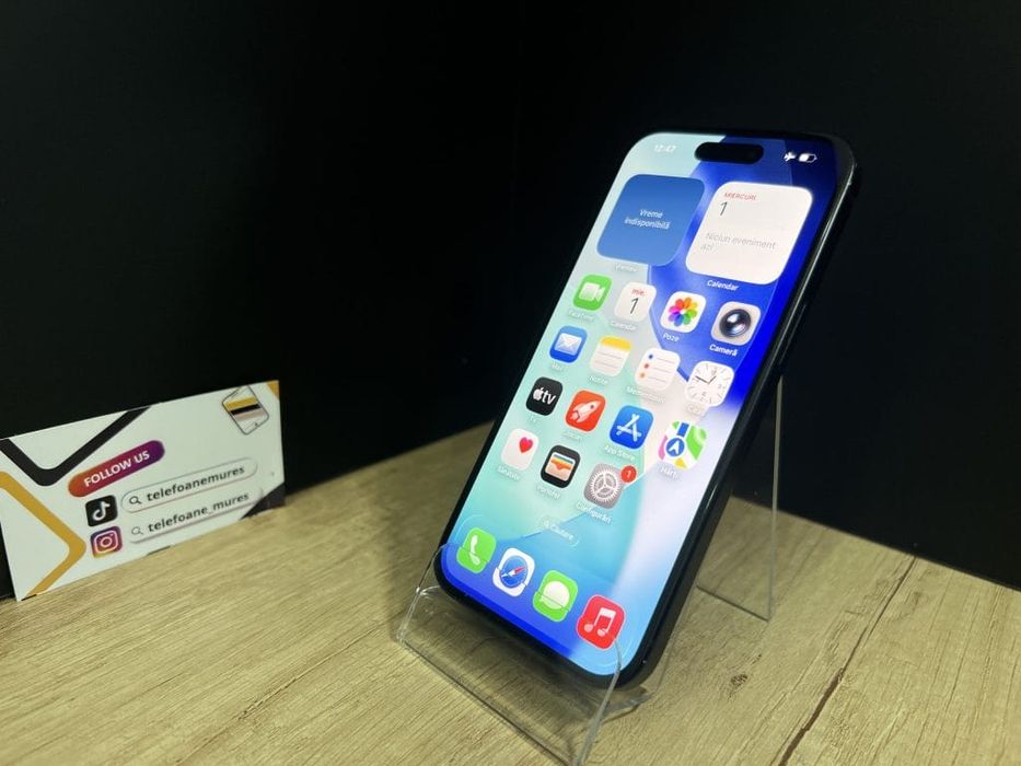 Iphone 15 128Gb Black 3 ani garanție, Telefoane Mureș