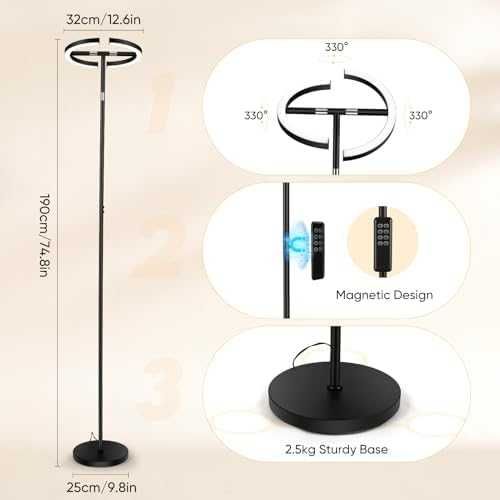 Нова Tisey Подова Лампа за Дневна с RGB CCT LED Подарък дом осветление