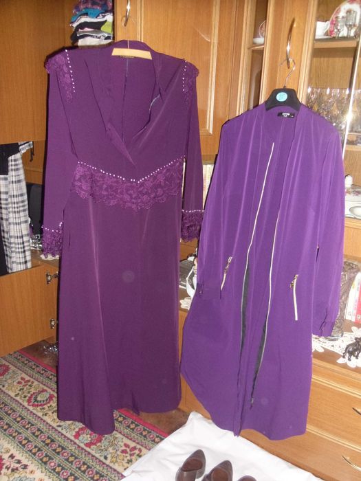 set rochie lunga+ sacou lung