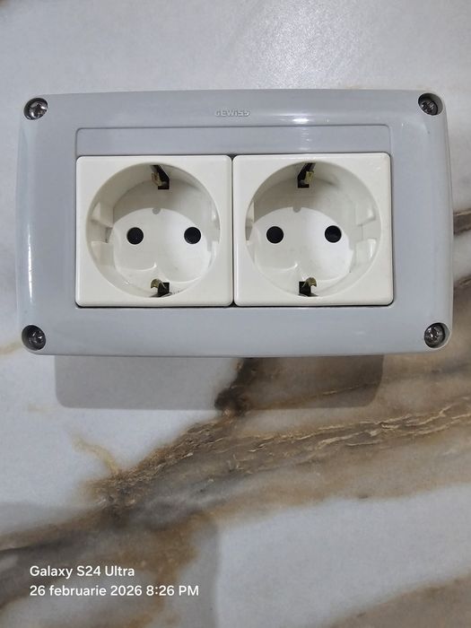 Priză Dublă Aplicată GEWISS (Gama System)