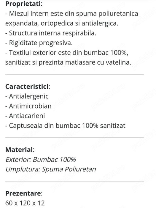 Patut copil pliabil cu saltea inclusa