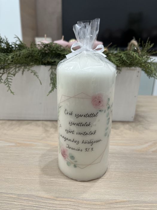 Lumânare cu verset biblic / Igeverses gyertya