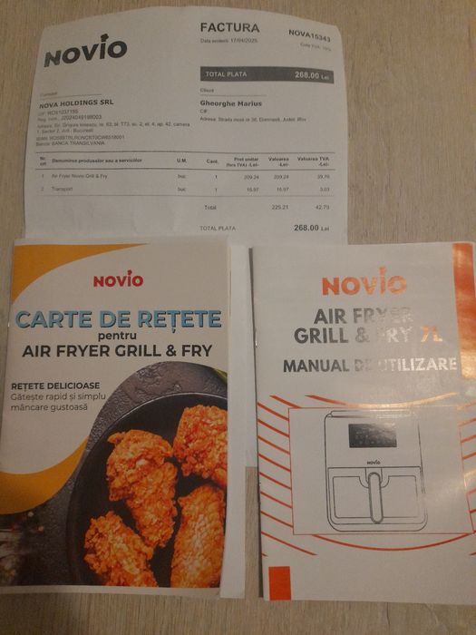 Air frayer NOVIO    Nu raspund la mesaje