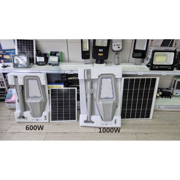 Соларна лампа Jortan Road 400, 600, 1000W дистанционно управление IP67