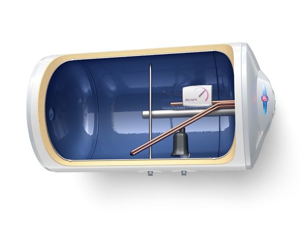 Нов хоризонтален бойлер Теси/Tesy 80 литра BiLight  дясно/ляво упр