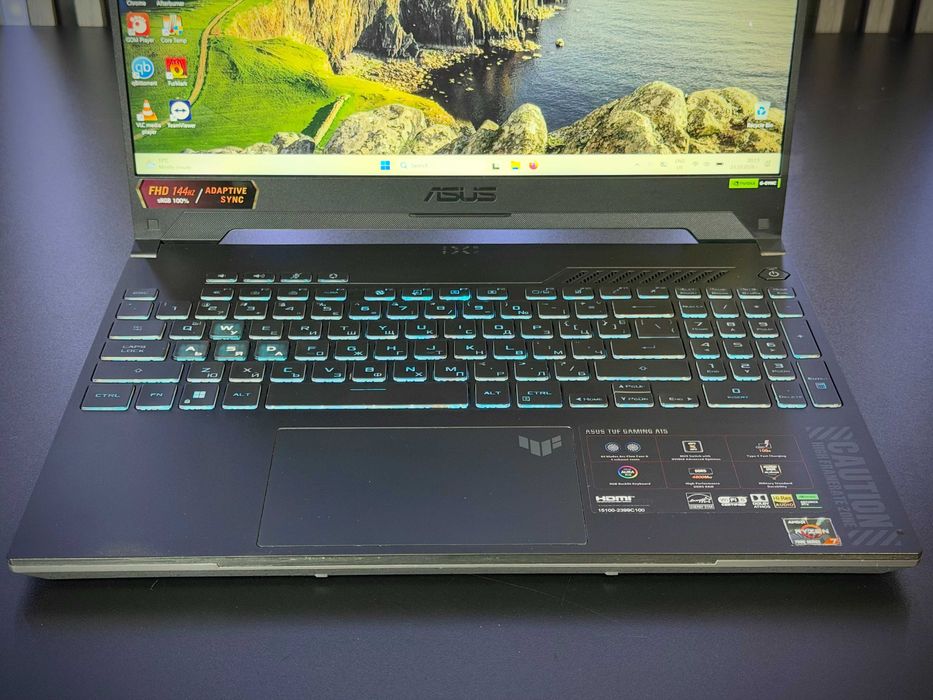 Геймърски лаптоп Ryzen 7 7735HS | RTX 4050, 6GB | 16GB DDR5, ASUS TUF Gaming A15 FA507