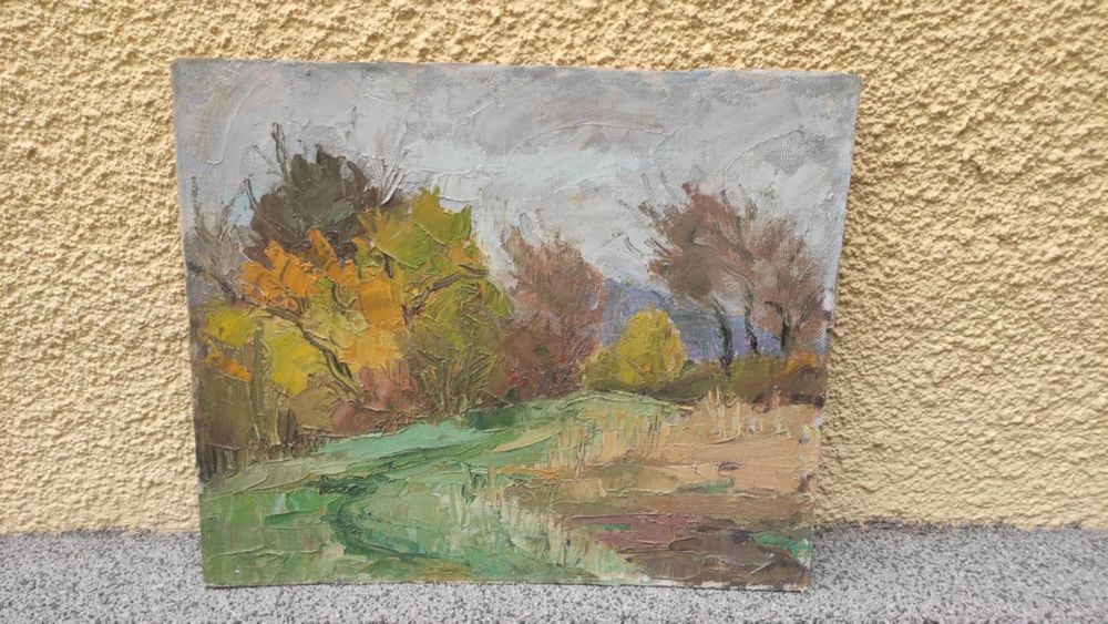 Pictură în ulei, "Toamna la deal", Iolanda Rosa