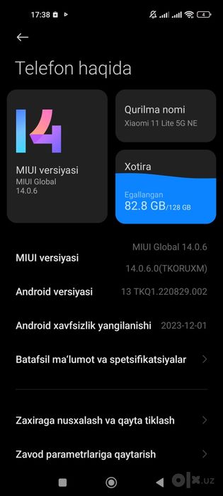 Xiomi 11 lite +5G