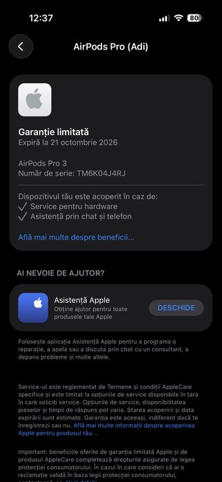 Casti Apple AirPods Pro 3 Originale cu garantie