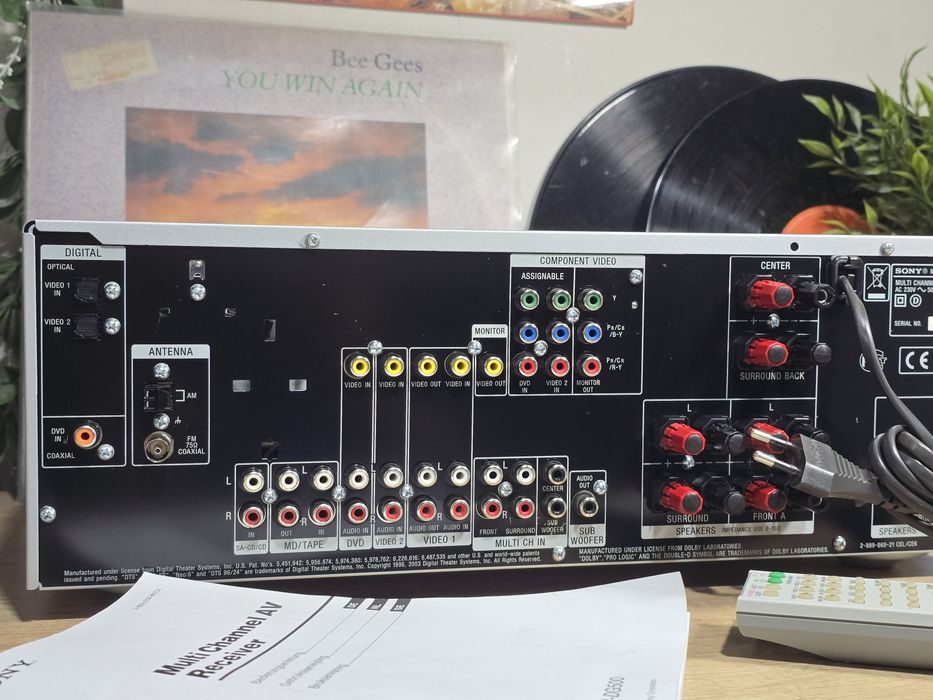 Receiver SONY STR-DG500, multi channel, 6x100w, 8 ohm, telecomanda