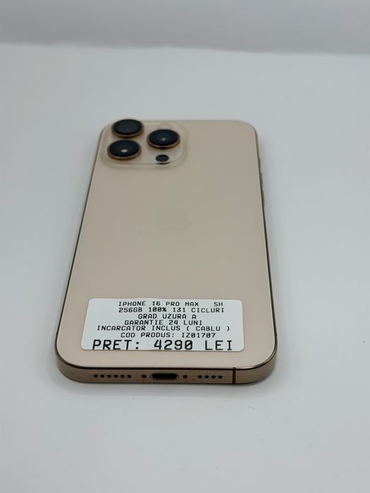 Iphone 16 Pro Max 256GB 100% Garantie Rate BuyBack - zonemag.ro