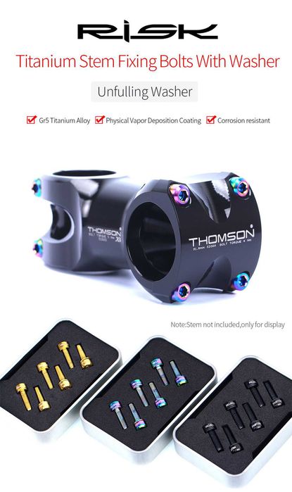 Set 2 diverse surub bicicleta m4 m5 m6 titanium suruburi risk cursiera frana 20 , 30 sau 40mm