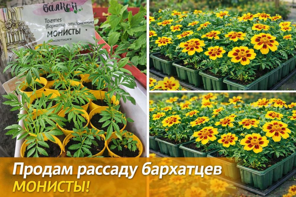 Рассада бархатцев