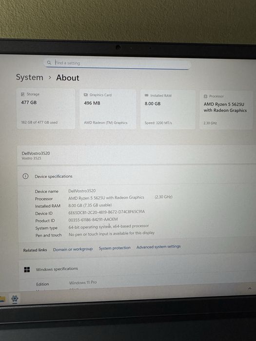 Laptop Dell Vostro 3520